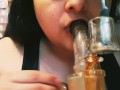 Arab BBW does Purple Punch Dab