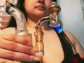 Arab BBW does Purple Punch Dab