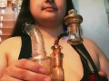 Arab BBW does Purple Punch Dab
