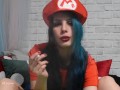 Smoking and Cuming Hot Mario - Cosplay Smoke Fetish Masturbation PornHub Exclusive Preview