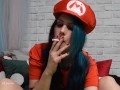 Smoking and Cuming Hot Mario - Cosplay Smoke Fetish Masturbation PornHub Exclusive Preview