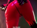 MILF with big ass teasing by shiny latex outfit Arya Grander