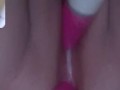 CUM CREAM GUSH! DP pussy/anal, remotely controlled by husband from his desk at work!