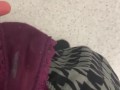 my pussy gets so wet here at work, watch me taste my Creamy Pussy Grool in my wet Burgundy Panties 