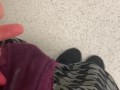 my pussy gets so wet here at work, watch me taste my Creamy Pussy Grool in my wet Burgundy Panties 
