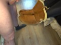 housewife in Uggs - blowjob and deepthroat with lots of saliva causes dirty mess on her boots