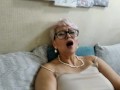 MILF secretary with zucchini and carrots in wet mature cunt... Vaginal testing of a mature slutty ))