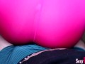 Hot Lap dance in Tight Leggings makes Guy Cum through Underwear Boxers