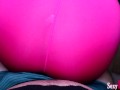 Hot Lap dance in Tight Leggings makes Guy Cum through Underwear Boxers
