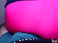 Hot Lap dance in Tight Leggings makes Guy Cum through Underwear Boxers