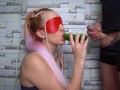 Cheated Step Sister in Fruit Game! She liked it! SURPRISE!