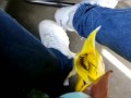 Take off Shoes in bus