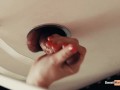 White hand on red dick - Gloryhole massage table by Krystail com