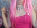Drooly Ahegao egirl slut strip tease