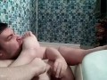 Артем сам себе дрочит ногами лижет ноги self suck autofellatio self footjob