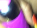 Sexy brown skin playing with her massager and squirts 