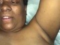 Sexy brown skin playing with her massager and squirts 