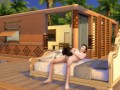 Sherlock Holmes fucks Sasha Grey on the Sims 4 bed