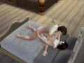 Sherlock Holmes fucks Sasha Grey on the Sims 4 bed