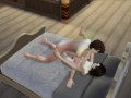 Sherlock Holmes fucks Sasha Grey on the Sims 4 bed