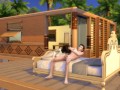 Sherlock Holmes fucks Sasha Grey on the Sims 4 bed