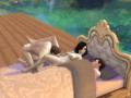 Sherlock Holmes and Dean Winchester fuck Sasha Grey at the Cote d'Azur