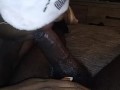 EBONY THROAT BABY MOUTH SO WET ON GORILLA DICK!!!!