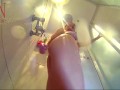 Voyeur camera in the shower room. Shave pussy. naked girl in the shower room.