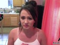 Sexy Girl Next Door Blows Her Shady Landlord To Pay Her Rent!