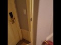 human toilet waiting for me to piss all over her face next to the toilet at the hotel