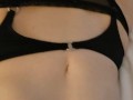 Blonde gags on huge cock while having a crazy orgasm!!