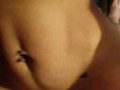 Naked wife riding cock hard soaking the bed
