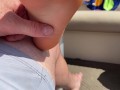PUBLIC FOOT RUB ON A BOAT, BEACHED ON SHORE
