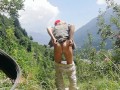 Countryside pissing - While out walking Angel Fowler takes a piss 
