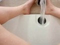 SFW bathtub climaxing