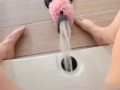SFW bathtub climaxing