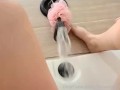 SFW bathtub climaxing