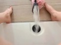 SFW bathtub climaxing