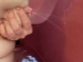 Milf spray milk in bath