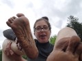 Nerdy Faery Pissy Muddy Feet Licking