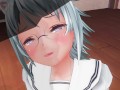 3D HENTAI Teacher fucks a schoolgirl with a vibrator in the ass