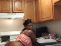 Ebony Bbw Milf in Kitchen