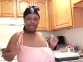 Ebony Bbw Milf in Kitchen