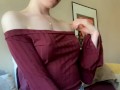 Dressing like this means I can show you my pretty tits at any moment! Can you give them a kiss?