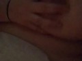 Squeezing my fat titties and fingering my pussy