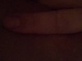 Squeezing my fat titties and fingering my pussy