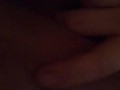 Squeezing my fat titties and fingering my pussy