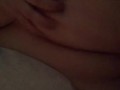 Squeezing my fat titties and fingering my pussy