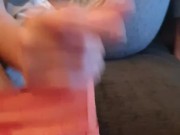 Step sis plays with my cock- mom almost caught us