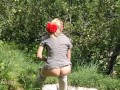 Spying on Stranger peeing girl Outdoor - first time caught pissing girl 